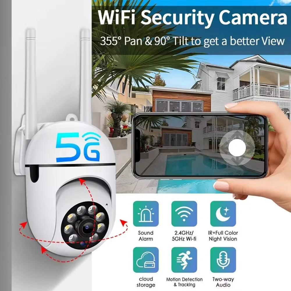 3mp Wifi IP Camera Outdoor Wired Security Human Tracking Two Way Audio Night Color Surveillance Camera AI Cam