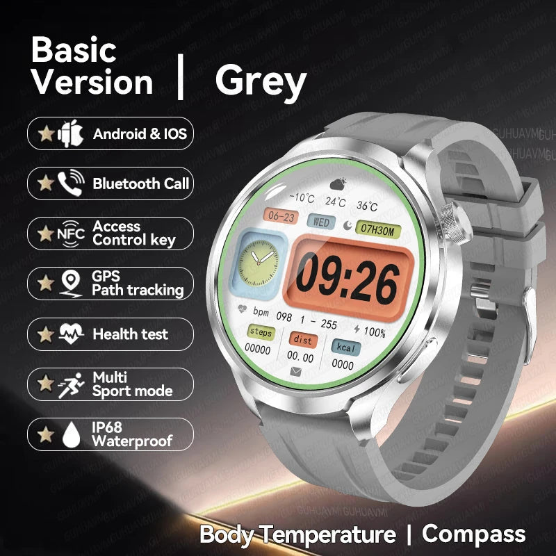 For HUAWEI GPS Outdoor fitness NFC Smart Watch Men 1.85 Inch AMOLED Screen Bluetooth Call IP67 Waterproof Man SmartWatches 2025