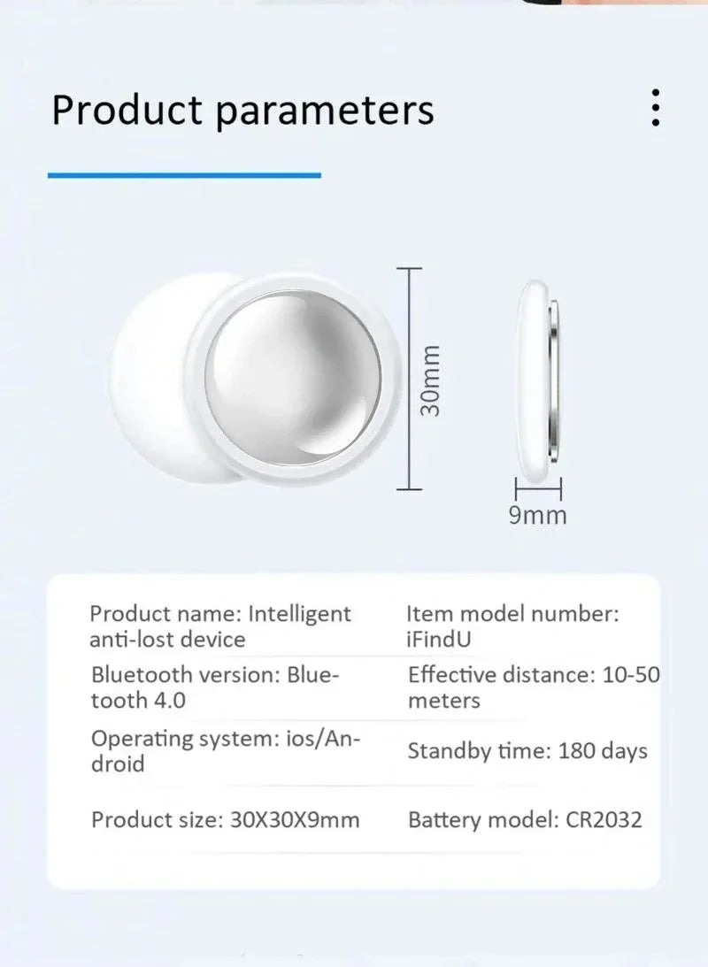 Xiaomi Mini Gps Tracker System FindMy App Air Tag Smart Bluetooth Locator Child Finder Bag Anti-Loss Pet Collar with Tracker New