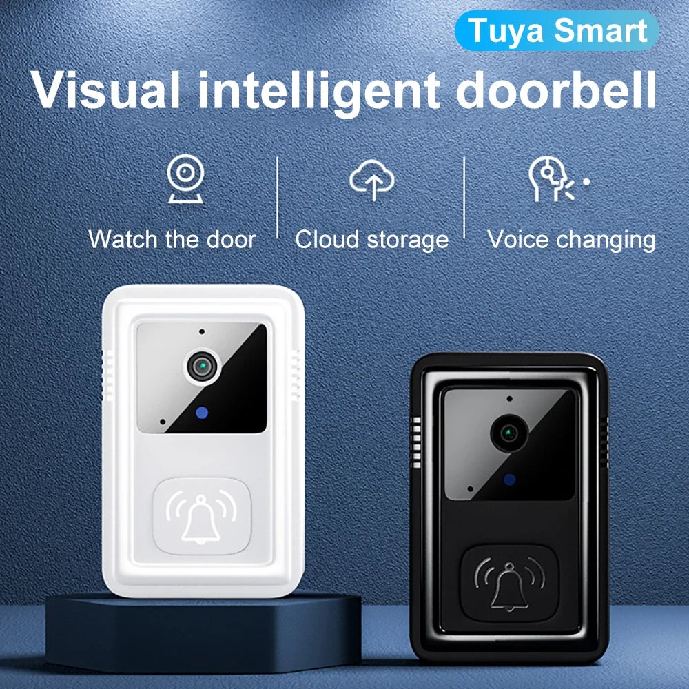 Tuya Wireless WiFi Doorbell Camera Video Two-Way Intercom Doorbell Smart Home Voice Change Doorbell Night Vision Security Camera