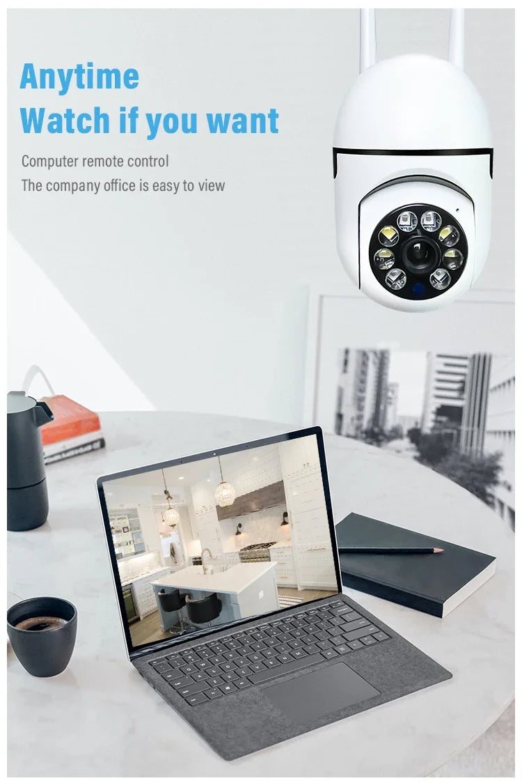 3mp Wifi IP Camera Outdoor Wired Security Human Tracking Two Way Audio Night Color Surveillance Camera AI Cam
