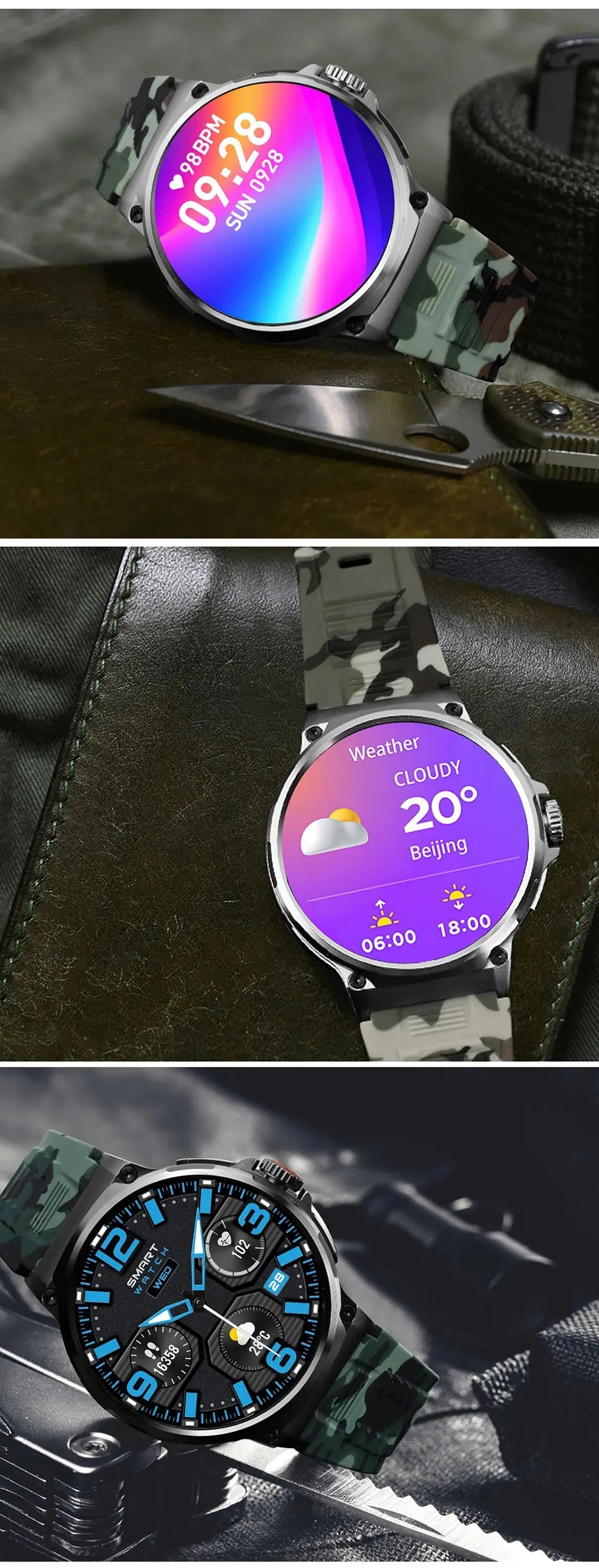 Smartwatch V69 β Stijlvolle en Multifunctionele Horloge voor Heren