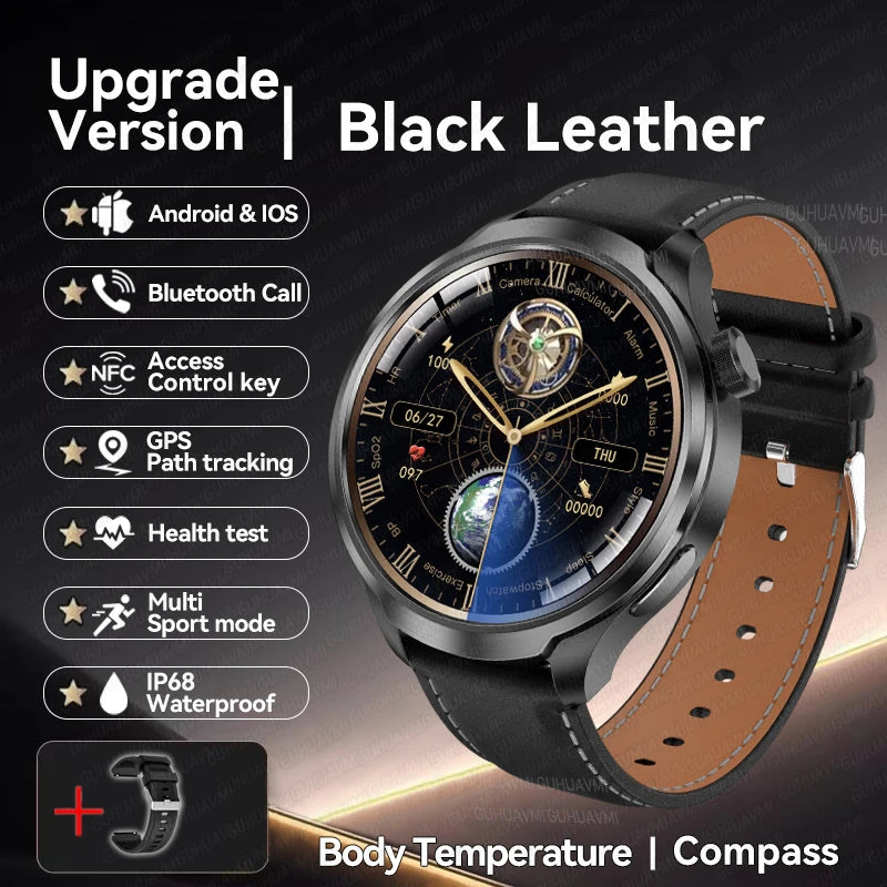 For HUAWEI GPS Outdoor fitness NFC Smart Watch Men 1.85 Inch AMOLED Screen Bluetooth Call IP67 Waterproof Man SmartWatches 2025