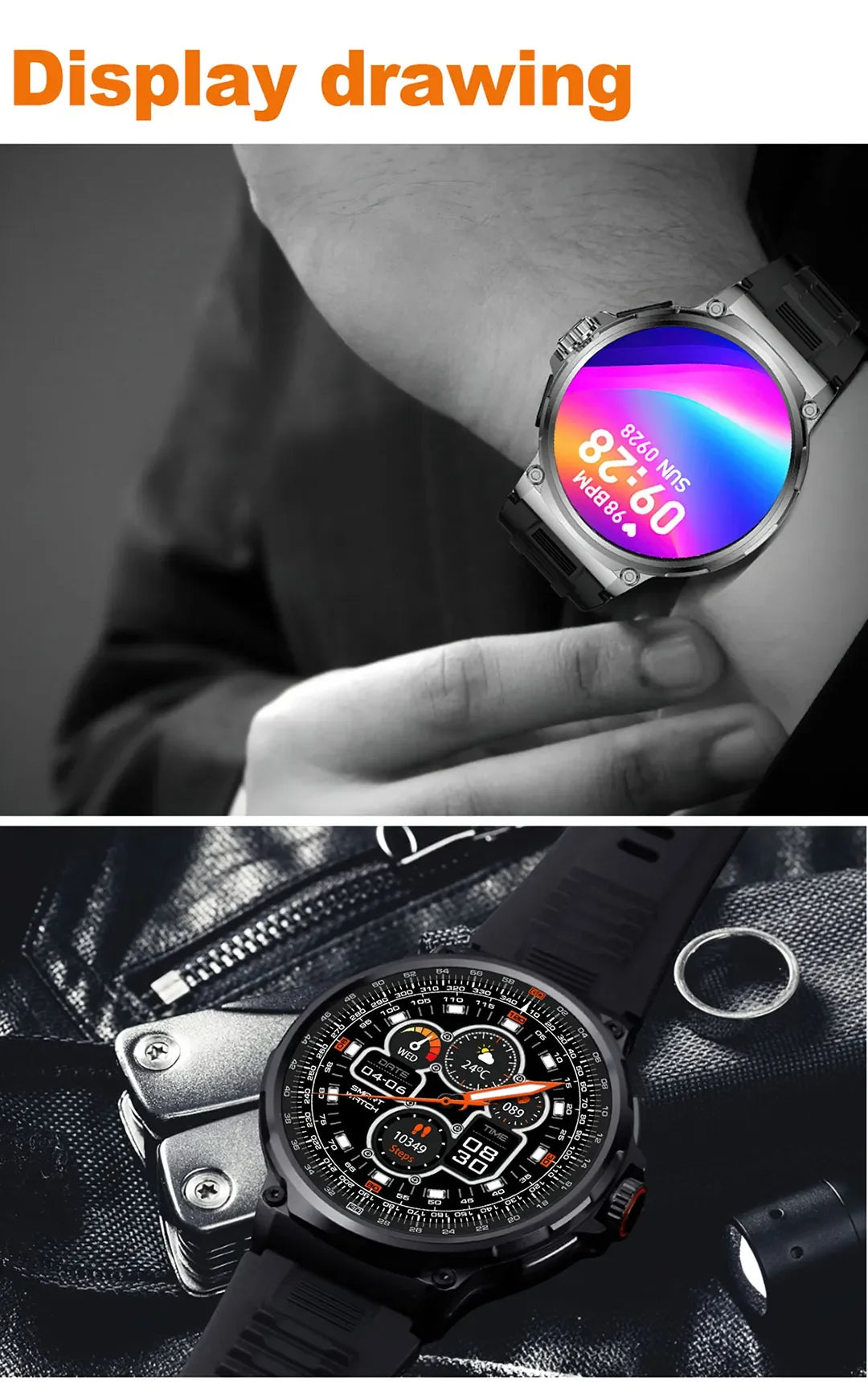 Smartwatch V69 β Stijlvolle en Multifunctionele Horloge voor Heren