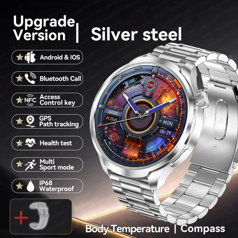 For HUAWEI GPS Outdoor fitness NFC Smart Watch Men 1.85 Inch AMOLED Screen Bluetooth Call IP67 Waterproof Man SmartWatches 2025