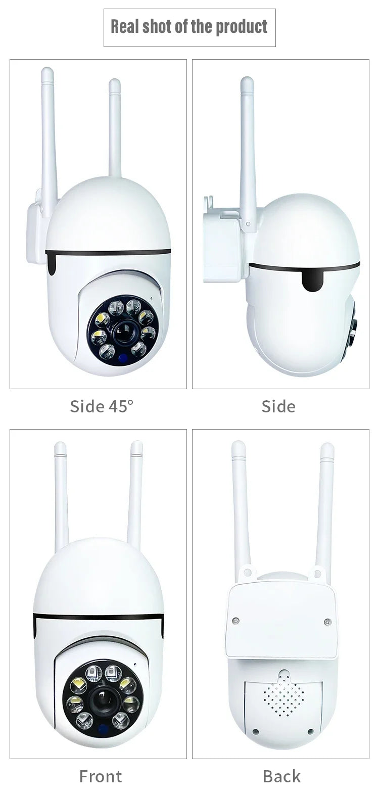 3mp Wifi IP Camera Outdoor Wired Security Human Tracking Two Way Audio Night Color Surveillance Camera AI Cam