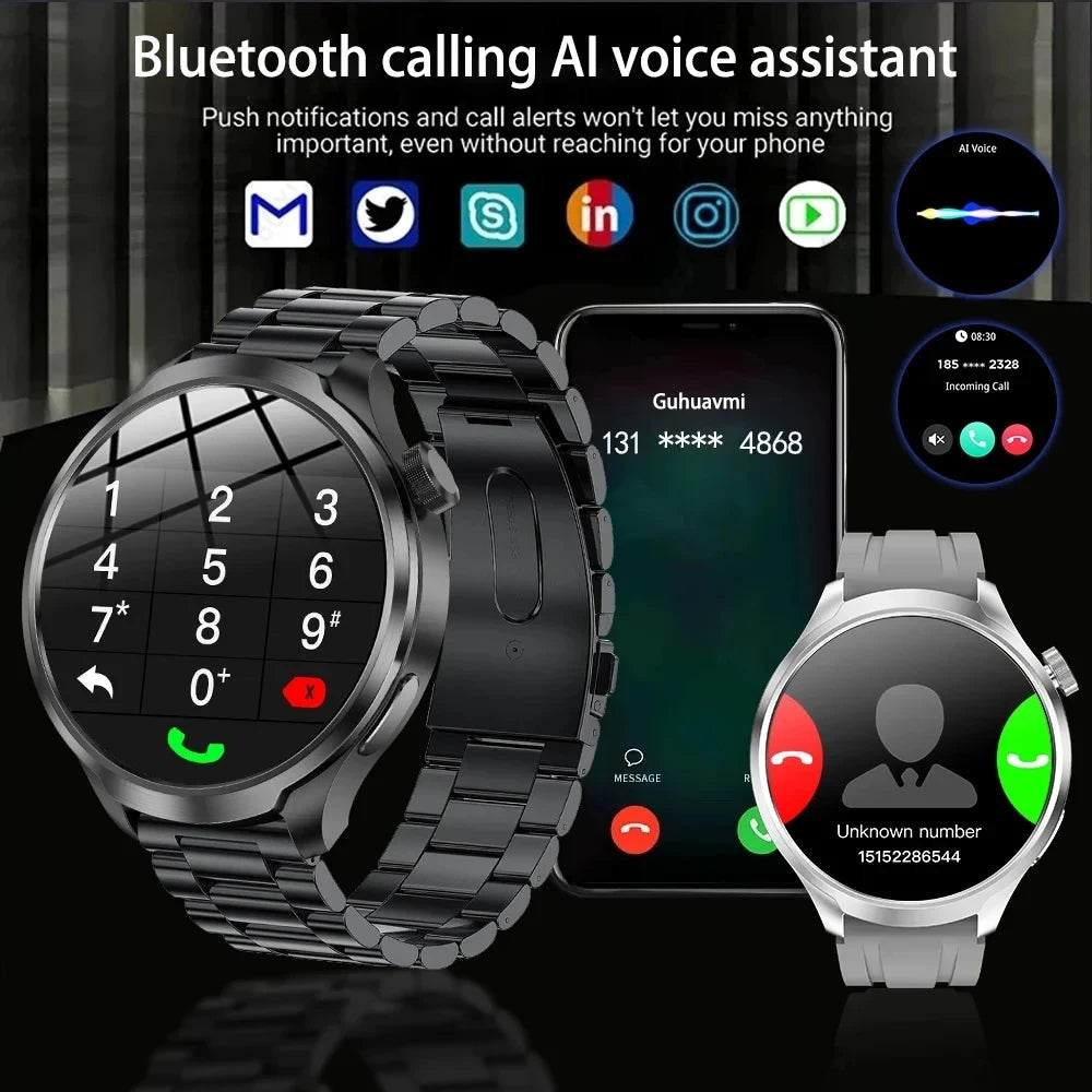 For HUAWEI GPS Outdoor fitness NFC Smart Watch Men 1.85 Inch AMOLED Screen Bluetooth Call IP67 Waterproof Man SmartWatches 2025