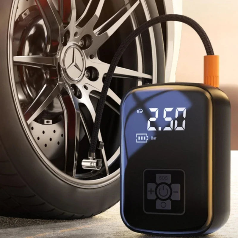 Draagbare Draadloze Elektrische Luchtpomp met Barometer β Voor Auto, Fiets, Motor & Bal