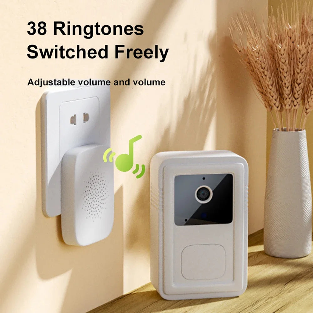 Tuya Wireless WiFi Doorbell Camera Video Two-Way Intercom Doorbell Smart Home Voice Change Doorbell Night Vision Security Camera
