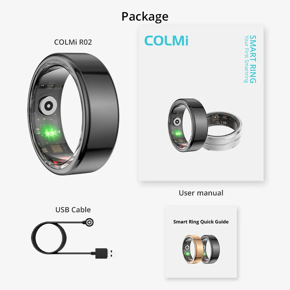 COLMI R02 Smart Ring – Titanium Slim, Slimmer, Slimst!
Ontdek de perfecte combinatie van stijl, technologie en gezondheid met de COLMI R02 Smart Ring.
Gemaakt van militair-grade titaniumstaal, biedt deze slimme ring duurzaa