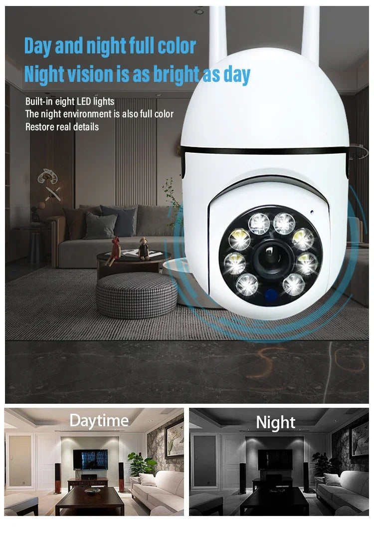 3mp Wifi IP Camera Outdoor Wired Security Human Tracking Two Way Audio Night Color Surveillance Camera AI Cam