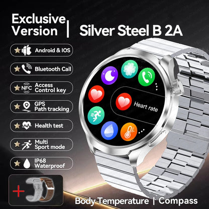 For HUAWEI GPS Outdoor fitness NFC Smart Watch Men 1.85 Inch AMOLED Screen  Bluetooth Call IP67 Waterproof Man SmartWatches 2025