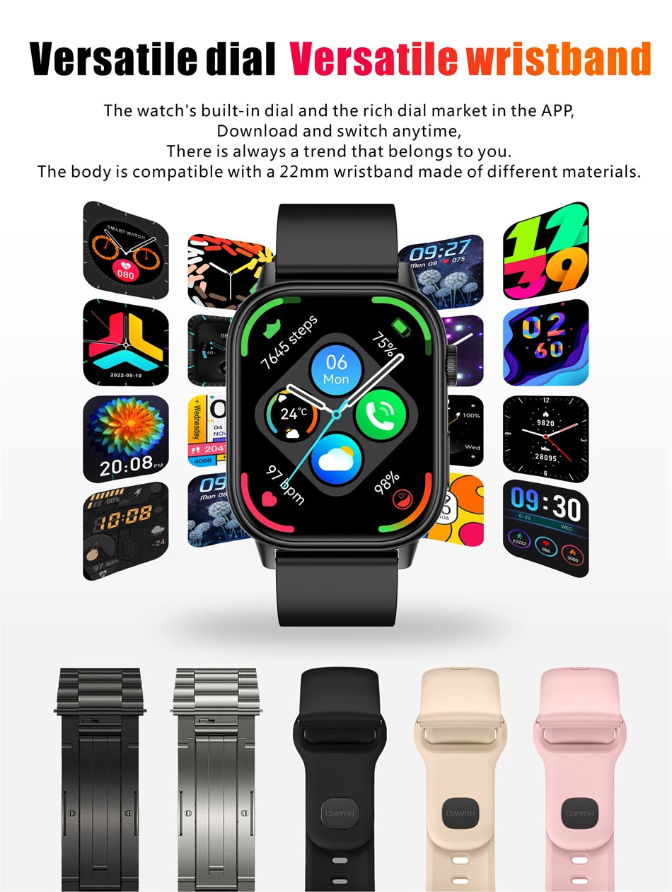 LIGE 2025 For Huawei GPS Smart Watch Women 2.01" HD Screen Bluetooth Call Wristwatch Waterproof Compass Outdoor Smartwatch Men