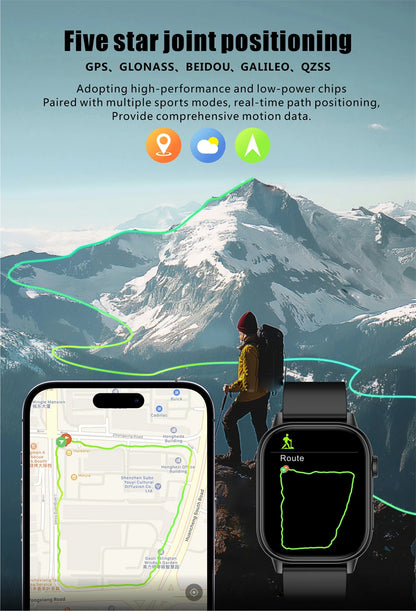 LIGE 2025 For Huawei GPS Smart Watch Women 2.01" HD Screen Bluetooth Call Wristwatch Waterproof Compass Outdoor Smartwatch Men