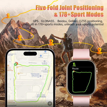 LIGE 2025 For Huawei GPS Smart Watch Women 2.01" HD Screen Bluetooth Call Wristwatch Waterproof Compass Outdoor Smartwatch Men