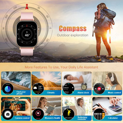 LIGE 2025 For Huawei GPS Smart Watch Women 2.01" HD Screen Bluetooth Call Wristwatch Waterproof Compass Outdoor Smartwatch Men