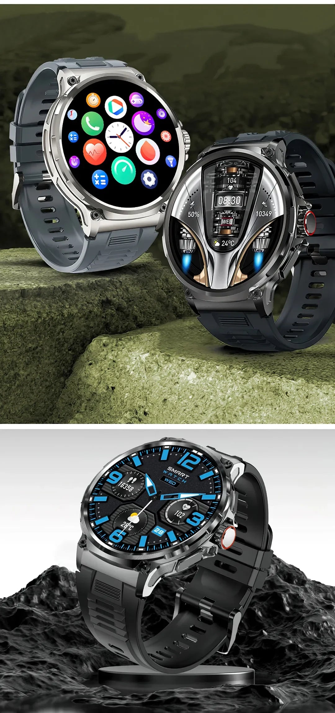 Smartwatch V69 – Stijlvolle en Multifunctionele Horloge voor Heren