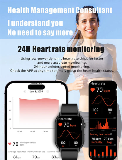 LIGE 2025 For Huawei GPS Smart Watch Women 2.01" HD Screen Bluetooth Call Wristwatch Waterproof Compass Outdoor Smartwatch Men