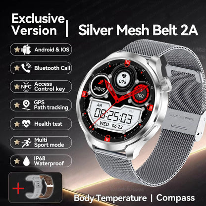 For HUAWEI GPS Outdoor fitness NFC Smart Watch Men 1.85 Inch AMOLED Screen  Bluetooth Call IP67 Waterproof Man SmartWatches 2025
