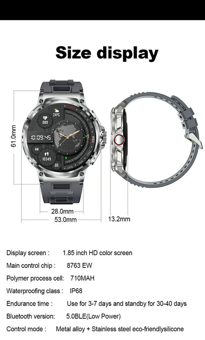 Smartwatch V69 – Stijlvolle en Multifunctionele Horloge voor Heren